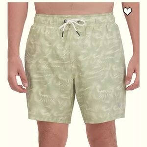 Men's Abstract Liquid Print Performance 7" Volley/Swim Shorts. Size L